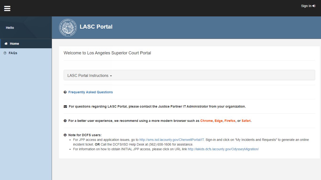 LASC Portal - Los Angeles County Superior Court